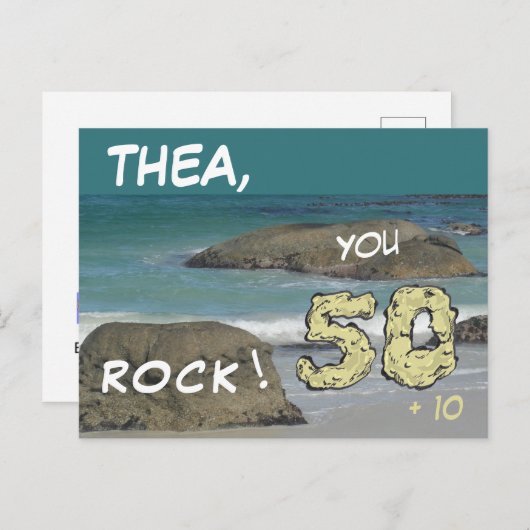 Boulders Beach - 60 Verjaardag, Je bent ROCKSOLIDE Briefkaart (Voorkant / Achterkant)