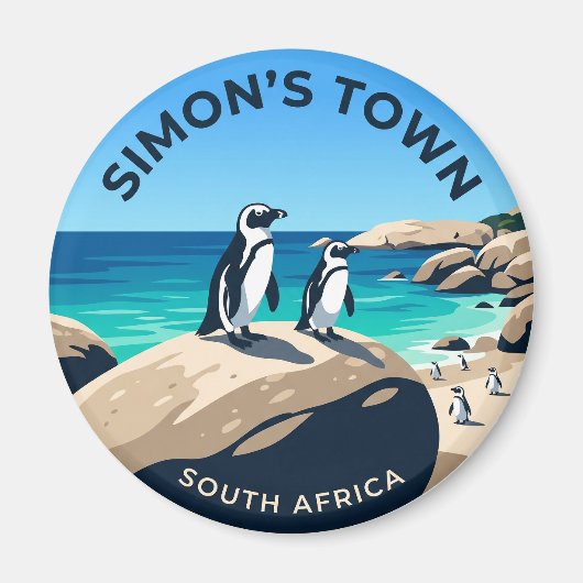 Boulders Beach Pinguïns Zuid-Afrika Magneet (Voorkant)