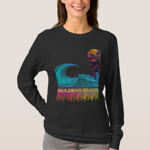 Boulders Beach Retro 80s Stijl Vaporwave T-shirt