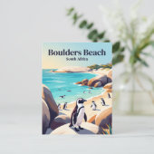Boulders Beach Zuid-Afrika Briefkaart (Staand voorkant)