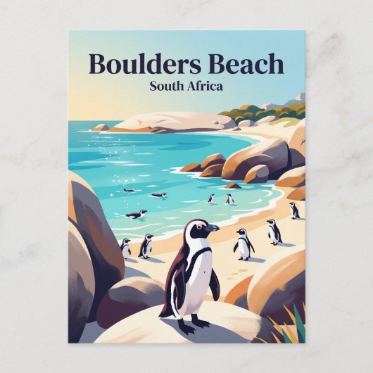 Boulders Beach Zuid-Afrika Briefkaart (Voorkant)