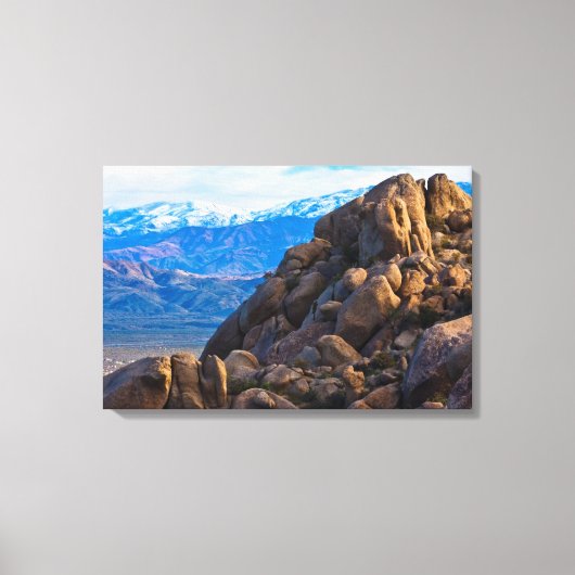 Boulders en bergen canvas afdruk (Voorkant)