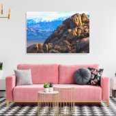 Boulders en bergen canvas afdruk (Insitu (Woonkamer))