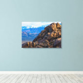 Boulders en bergen canvas afdruk (Insitu (Houten vloer))