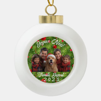 Boule de Noël Photo Famille Personnalisée Keramische Bal Ornament