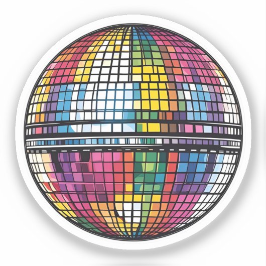 boule disco sticker (Voorkant)