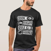 Boule Essen Sleep Repeat Petanque Boules T-shirt (Voorkant)