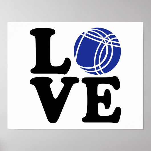 Boule petanque liefde poster (Voorkant)