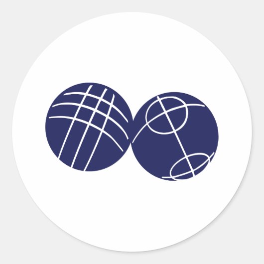 Boule petanque ronde sticker (Voorkant)