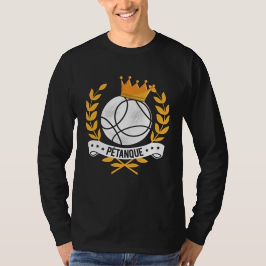 Boule Queen Petanque Crown Ball Boule Bocce King T-shirt (Voorkant)