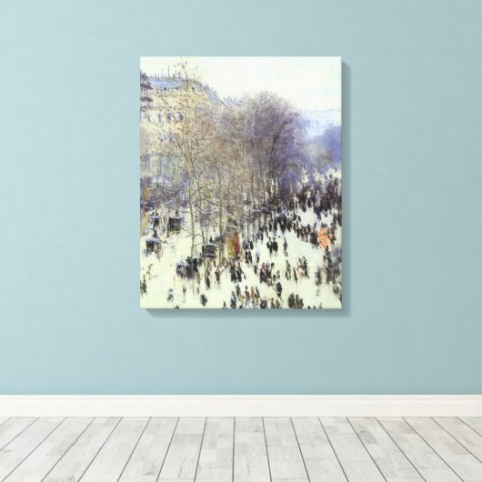 Boulevard de Capucines Wrapped Canvas Afdruk (Insitu (Houten vloer))