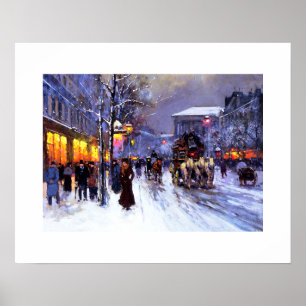 Boulevard DE La Madeleine, de Winter. Het fijne Poster