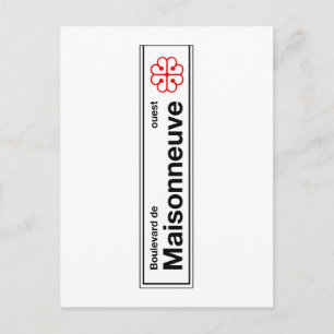 Boulevard de Maisonneuve, Montreal Street Sign Briefkaart