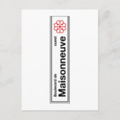 Boulevard de Maisonneuve, Montreal Street Sign Briefkaart (Voorkant)