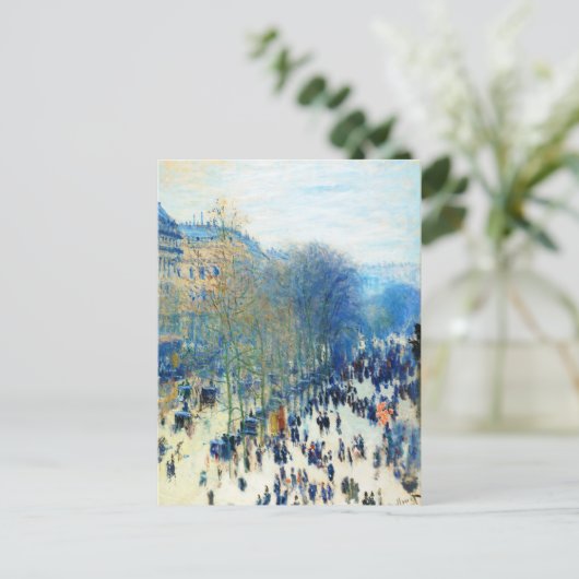 Boulevard des Capucines Claude Monet fine art Briefkaart (Staand voorkant)