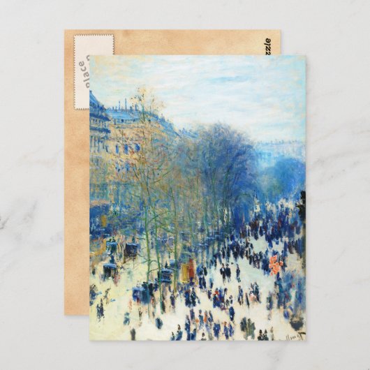 Boulevard des Capucines Claude Monet fine art Briefkaart (Voorkant / Achterkant)