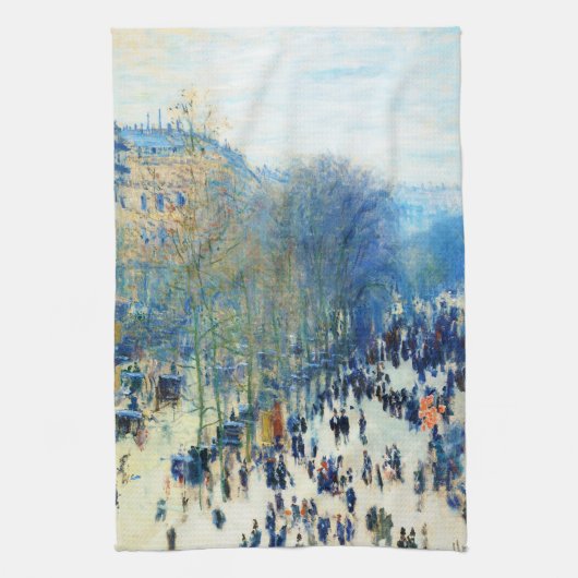 Boulevard des Capucines Claude Monet fine art Theedoek (Verticaal)