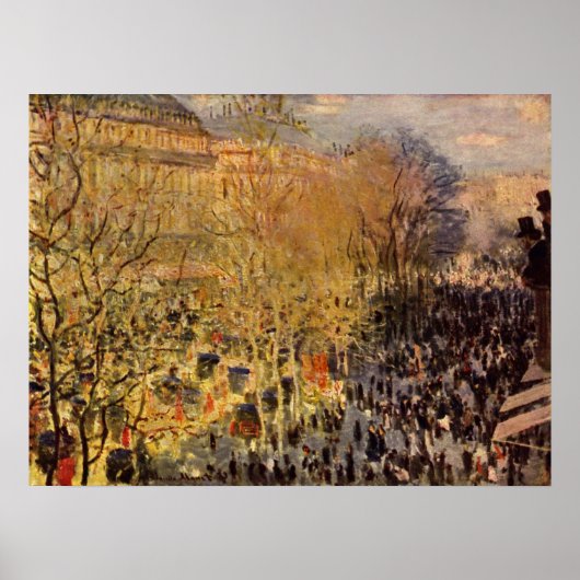 Boulevard des Capucines door Claude Monet, Fijne K Poster (Voorkant)