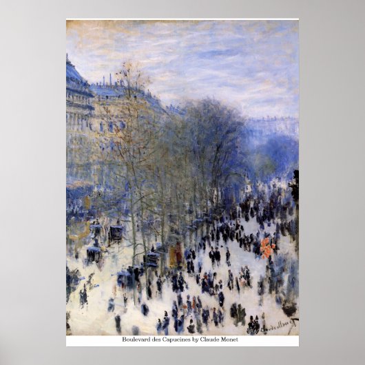 Boulevard des Capucines door Claude Monet Poster (Voorkant)