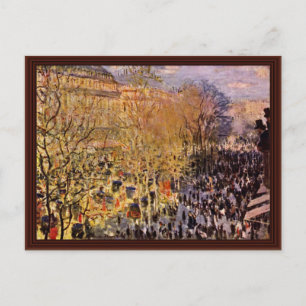 Boulevard des Capucines in Parijs door Claude Mone Briefkaart