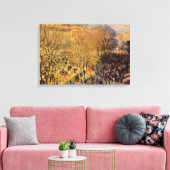 Boulevard des Capucines van Claude Monet, Fijne Ku Canvas Afdruk (Insitu (Woonkamer))