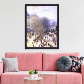 Boulevard des Capucines van Claude Monet, Fijne Ku Canvas Afdruk (Insitu (Woonkamer))