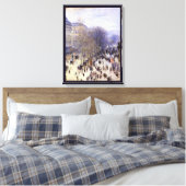 Boulevard des Capucines van Claude Monet, Fijne Ku Canvas Afdruk (Insitu (Slaapkamer))