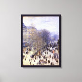 Boulevard des Capucines van Claude Monet, Fijne Ku Canvas Afdruk (Voorkant)