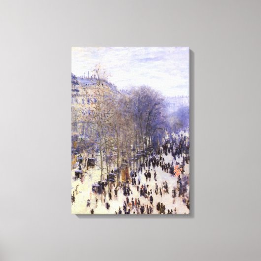 Boulevard des Capucines van Claude Monet, Fijne Ku Canvas Afdruk (Voorkant)
