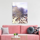 Boulevard des Capucines van Claude Monet, Fijne Ku Canvas Afdruk (Insitu (Woonkamer))