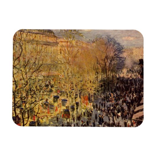 Boulevard des Capucines van Claude Monet, Fijne Ku Magneet (Horizontaal)