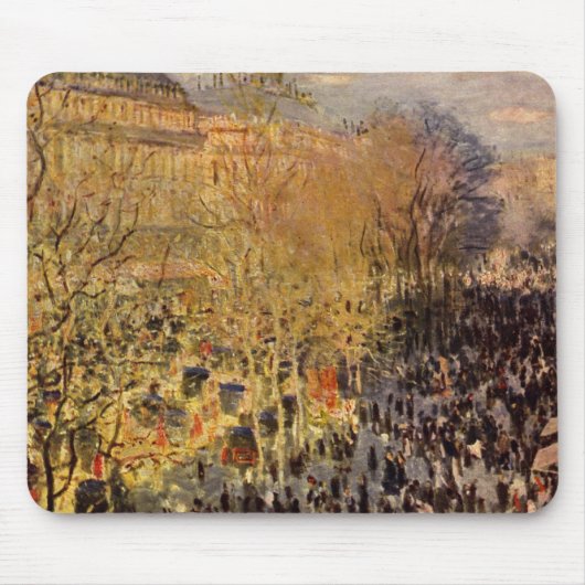 Boulevard des Capucines van Claude Monet, Fijne Ku Muismat (Voorkant)