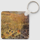 Boulevard des Capucines van Claude Monet, Fijne Ku Sleutelhanger (Achterkant)