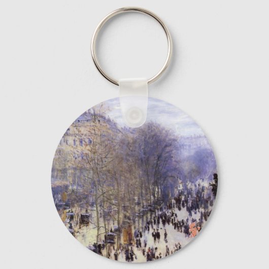 Boulevard des Capucines van Claude Monet, Fijne Ku Sleutelhanger (Voorkant)