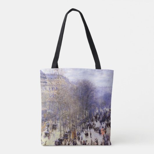 Boulevard des Capucines van Claude Monet, Fijne Ku Tote Bag (Achterkant)