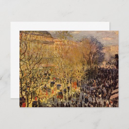 Boulevard des Capucines van Claude Monet, Fine Art (Voorkant / Achterkant)