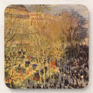 Boulevard des Capucines van Claude Monet, Fine Art Bier Onderzetter