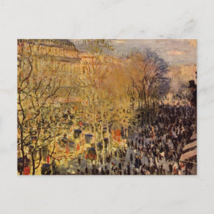 Boulevard des Capucines van Claude Monet, Fine Art Briefkaart