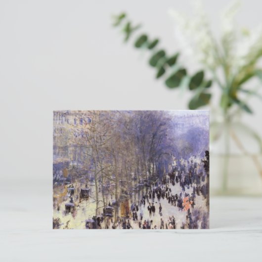 Boulevard des Capucines van Claude Monet, Fine Art Briefkaart (Staand voorkant)