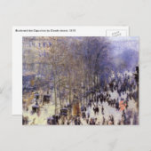Boulevard des Capucines van Claude Monet, Fine Art Briefkaart (Voorkant / Achterkant)