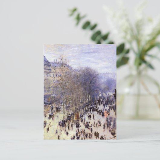 Boulevard des Capucines van Claude Monet, Fine Art Briefkaart (Staand voorkant)