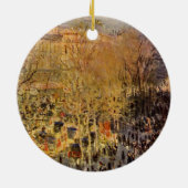 Boulevard des Capucines van Claude Monet, Fine Art Keramisch Ornament (Achterkant)