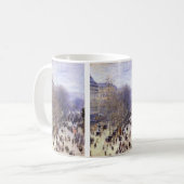 Boulevard des Capucines van Claude Monet, Fine Art Koffiemok (Voorkant links)