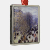 Boulevard des Capucines van Claude Monet, Fine Art Metalen Ornament (Rechts)
