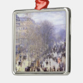 Boulevard des Capucines van Claude Monet, Fine Art Metalen Ornament (Links)