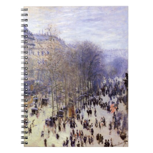 Boulevard des Capucines van Claude Monet, Fine Art Notitieboek (Voorkant)