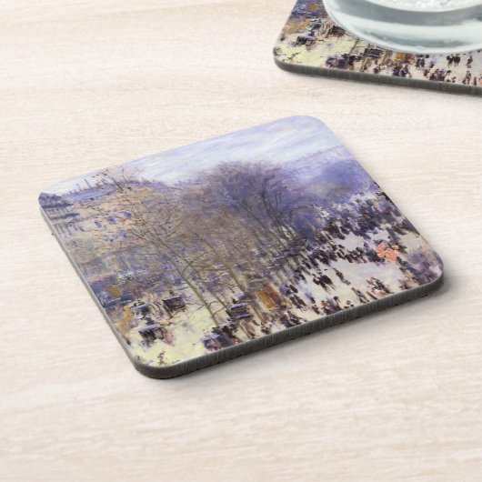 Boulevard des Capucines van Claude Monet, Fine Art Onderzetter (Linkerzijde)