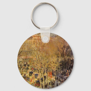 Boulevard des Capucines van Claude Monet, Fine Art Sleutelhanger