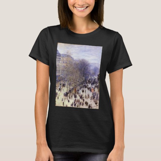 Boulevard des Capucines van Claude Monet, Fine Art T-shirt (Voorkant)