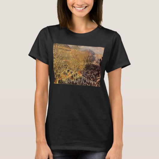 Boulevard des Capucines van Claude Monet, Fine Art T-shirt (Voorkant)